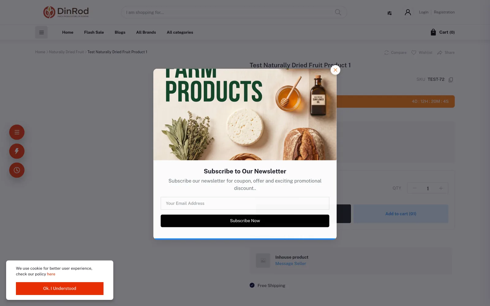 Product detail page with product imagery, pricing, and purchase actions